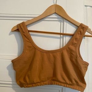 Full -coverage ARQ bra in camel